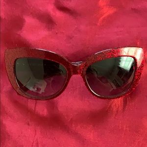 Kate Spade Red Glitter Sunglasses